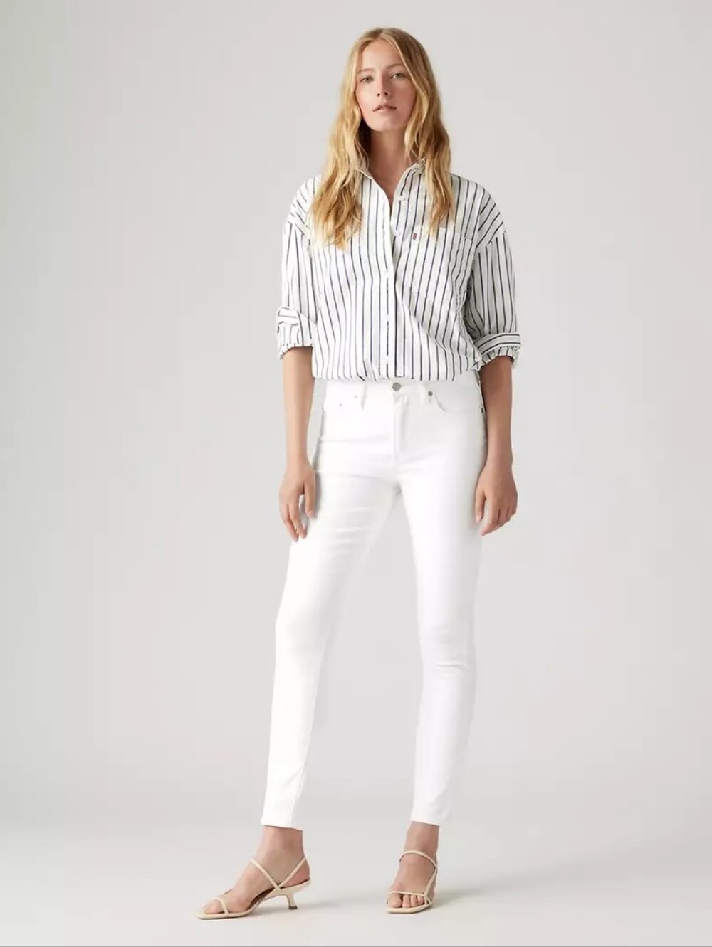 Levi's Women's 721 High Rise Skinny Jeans, Soft Clean White Size 32